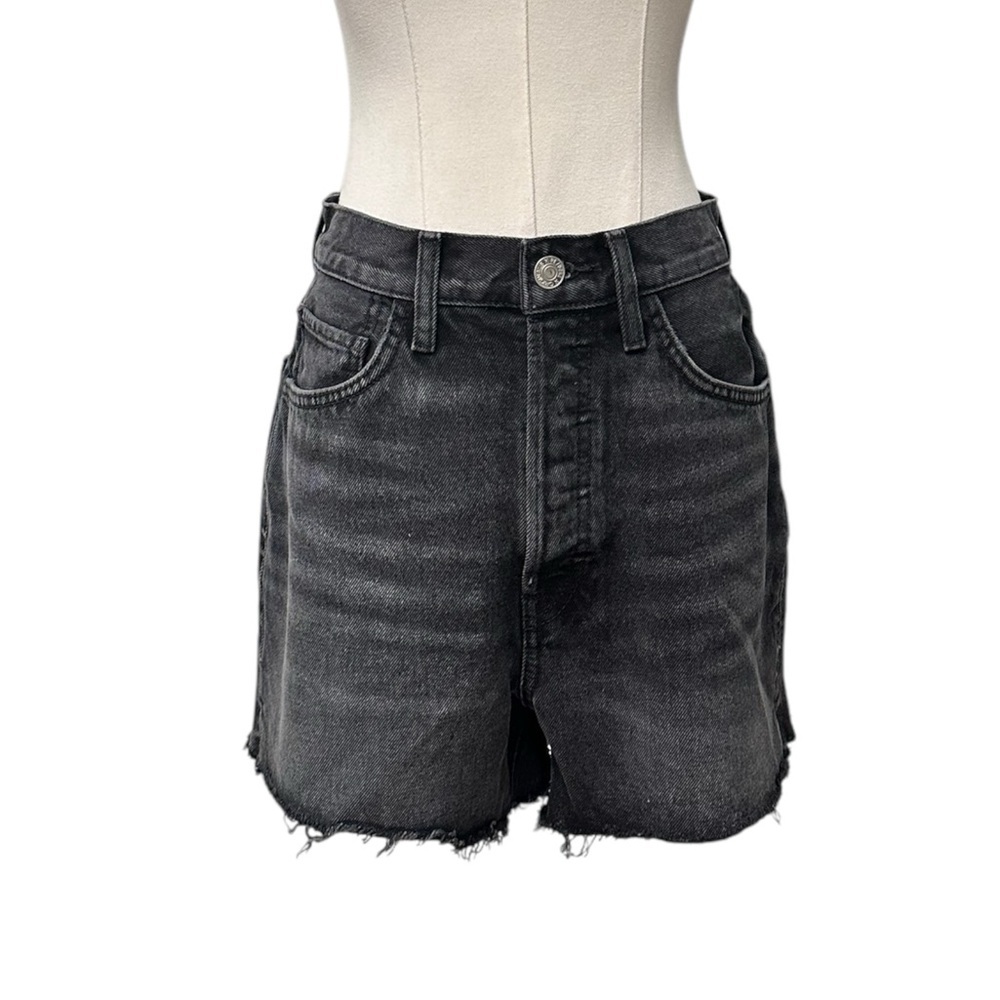 RE/DONE Levi’s Jeans Black Denim Cutoff Shorts 70’s High Rise Women Size 26 $275 - Picture 4 of 17